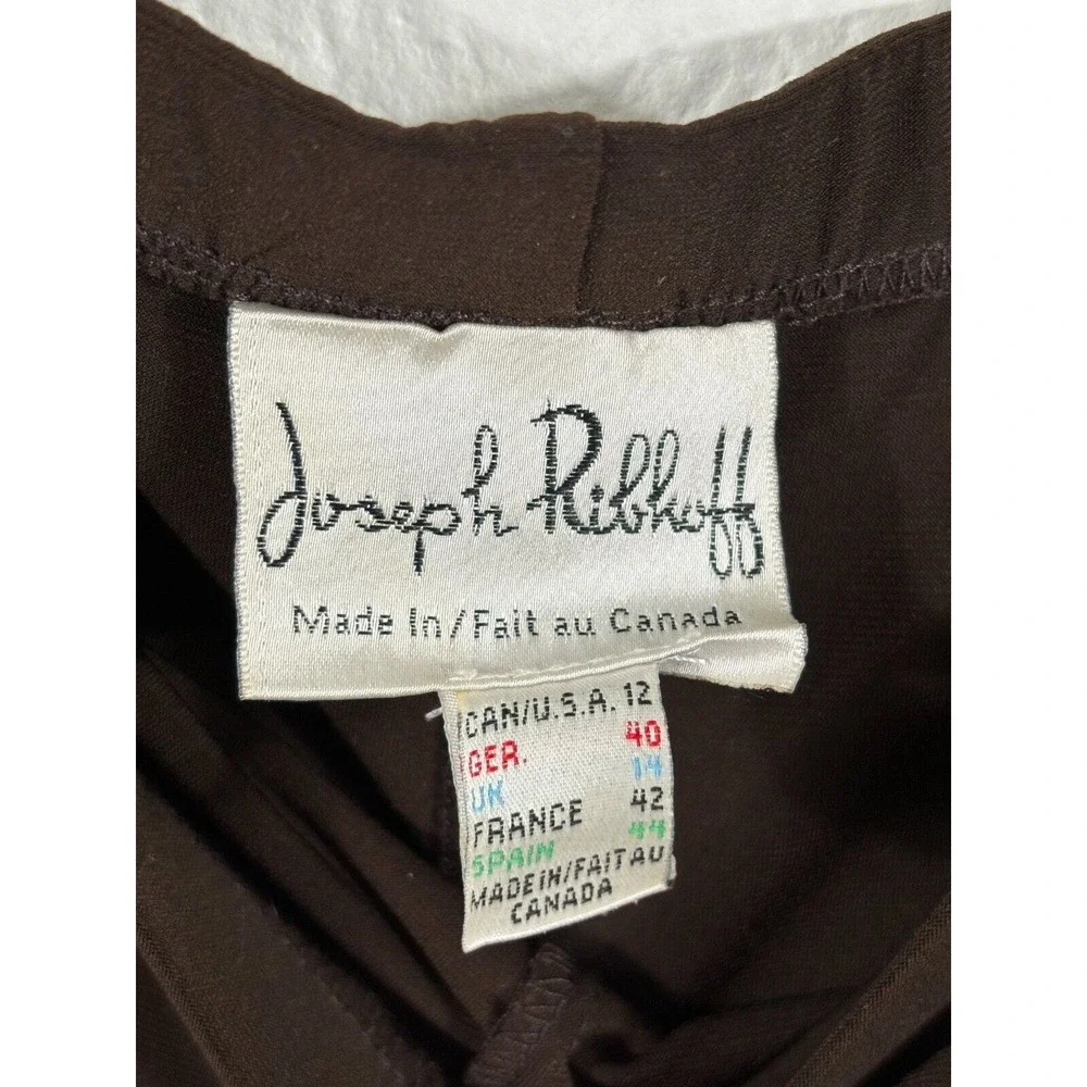 Joseph Ribkoff Pants Women’s Size‎ 12 Stretch Ponte Knit Solid Brown